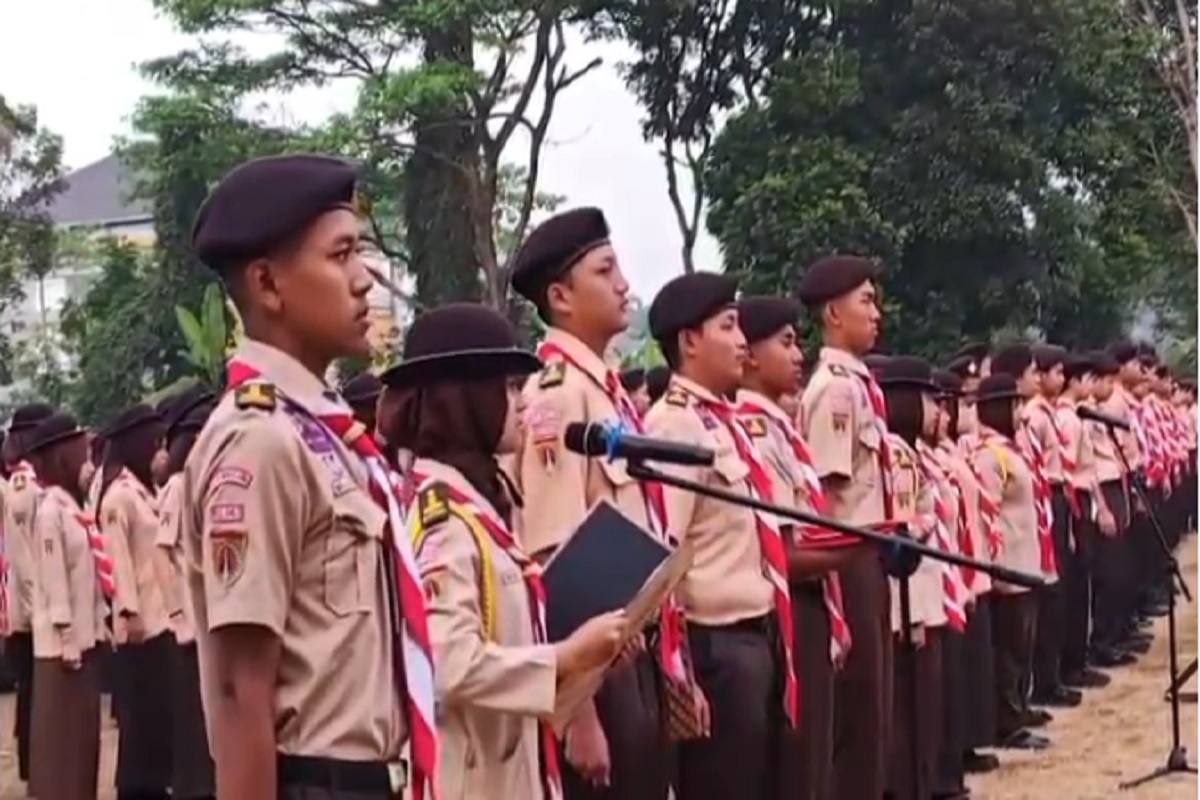Upacara Hari Pramuka ke-65 di SMAN 5 Magelang